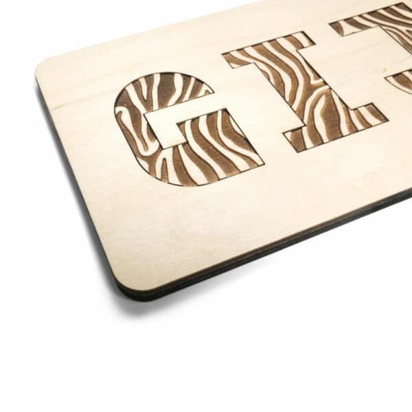 CRE8 Houten Jungle puzzel met giraffe print bij Studio Perspective