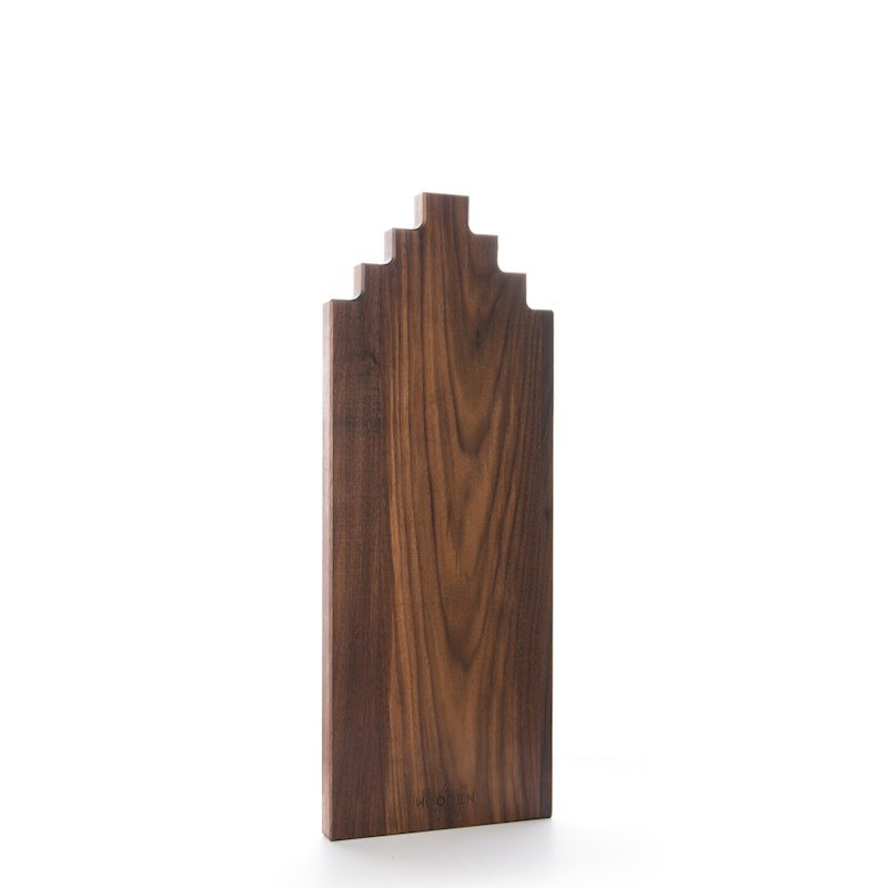Wooden Amserdam Serveerplank Kersenhout Grachtenpand bij Studio Perspective