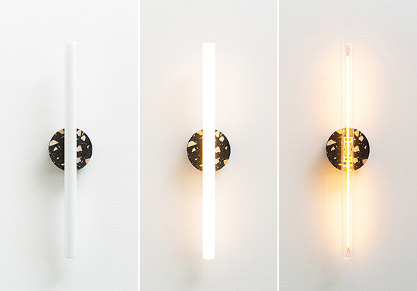 Drie wandlampen Recast opaal LED Studio Perspective
