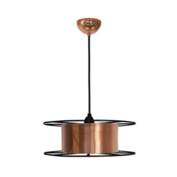 Spool Black Deluxe is een koperen hanglamp met zwarte details van Tolhuijs Design. Industriële designlamp bij Studio Perspective.