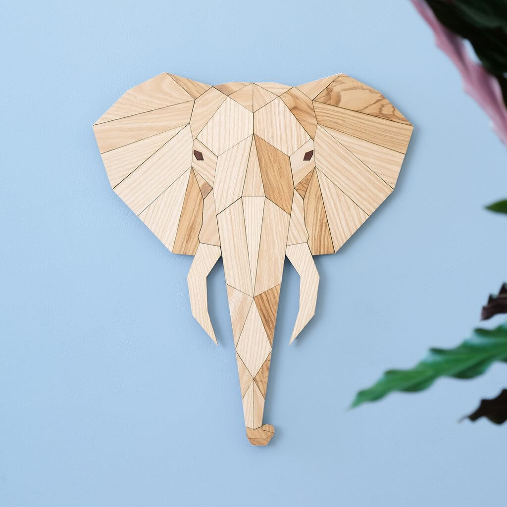 Kopstuk houten olifant sfeer