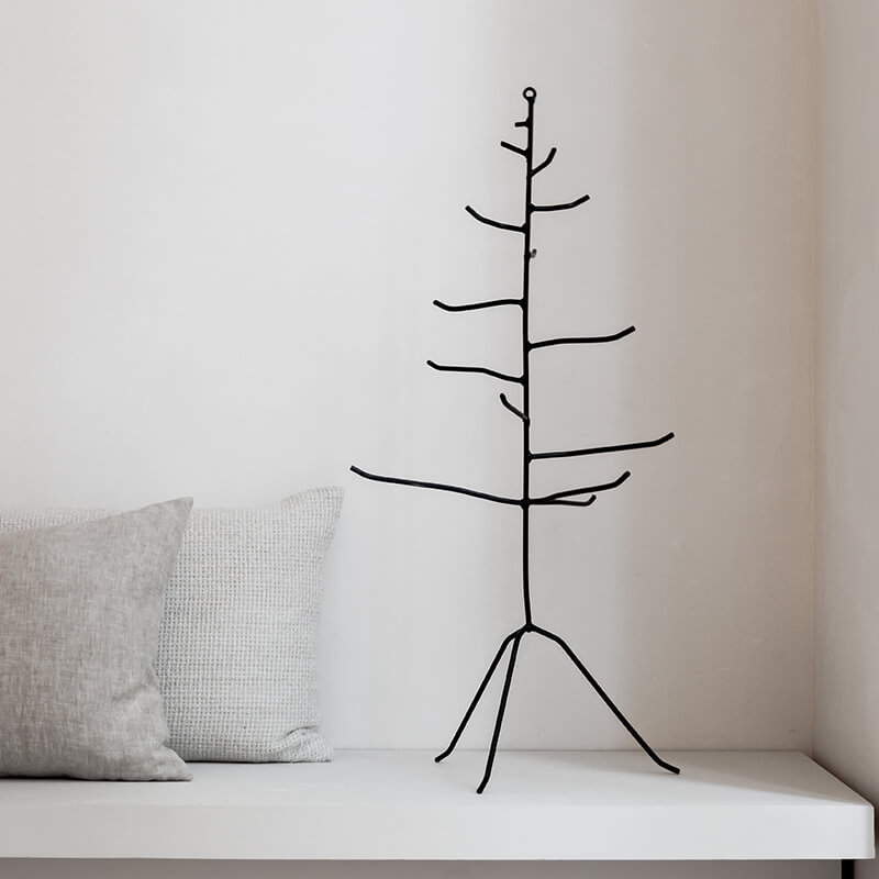 Mini boom in zwart metalen kerstboom